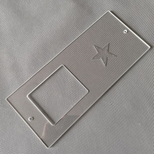 engraved 4mm toughened iav