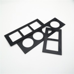 4mm 1 2 3 4 gang tempered glass frame para sa wall socket